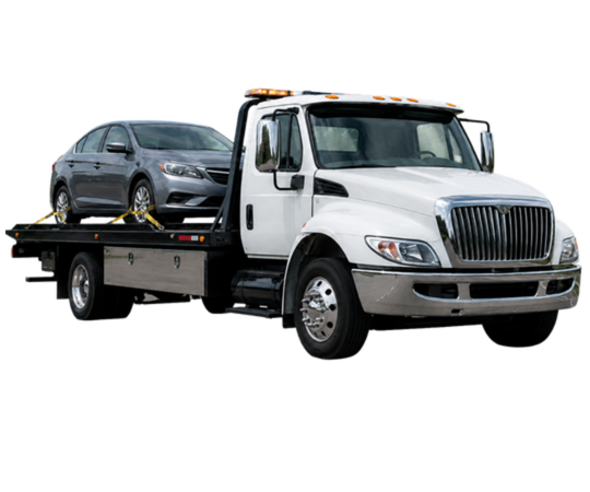 Car on a tow truck